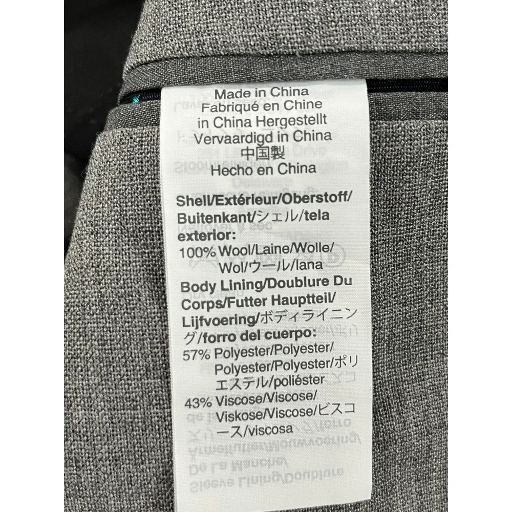 J Crew Ludlow Slim Traveler Tollegno 1900 Blazer Mens‎ 38S Gray Italy Voyager
